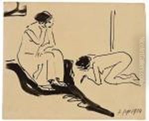 Zwei Frauen Im Atelier