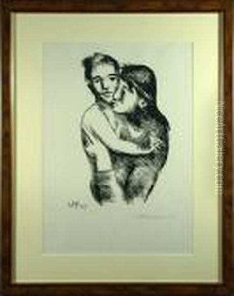 Untitled Oil Painting by Hermann Max Pechstein