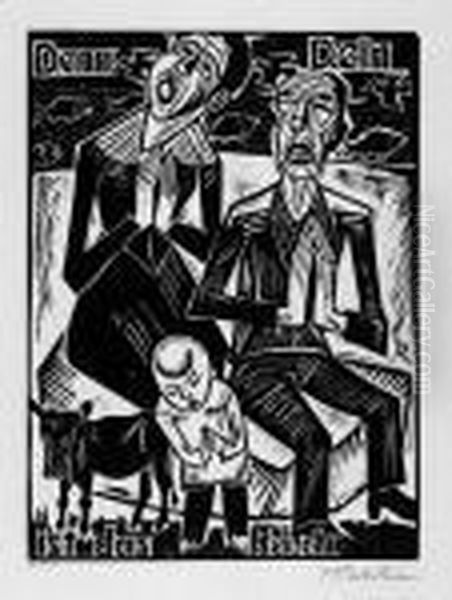 Das Vater Unser X Oil Painting by Hermann Max Pechstein