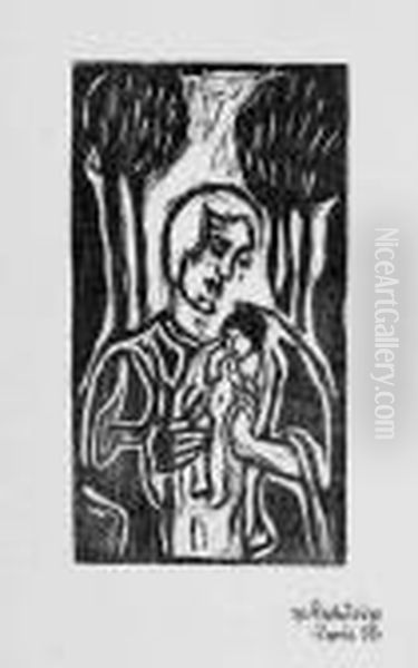Unsere Frau Oil Painting by Hermann Max Pechstein