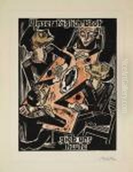 Unser Tagliches Brot Gieb Uns Heute Oil Painting by Hermann Max Pechstein