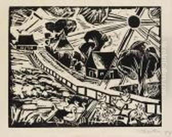 Der Morgen Oil Painting by Hermann Max Pechstein