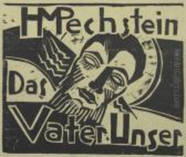 Das Vater Unser. Holzschnitte Von H. M. Pechstein Oil Painting by Hermann Max Pechstein