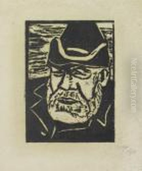Hirte Oil Painting by Hermann Max Pechstein