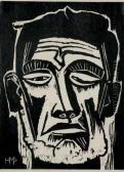Kopf Eines Seemannes Oil Painting by Hermann Max Pechstein