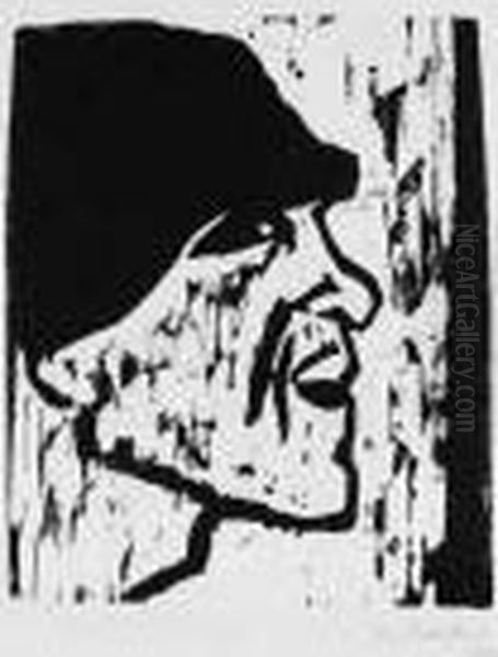 Fischerkopf Vii Oil Painting by Hermann Max Pechstein
