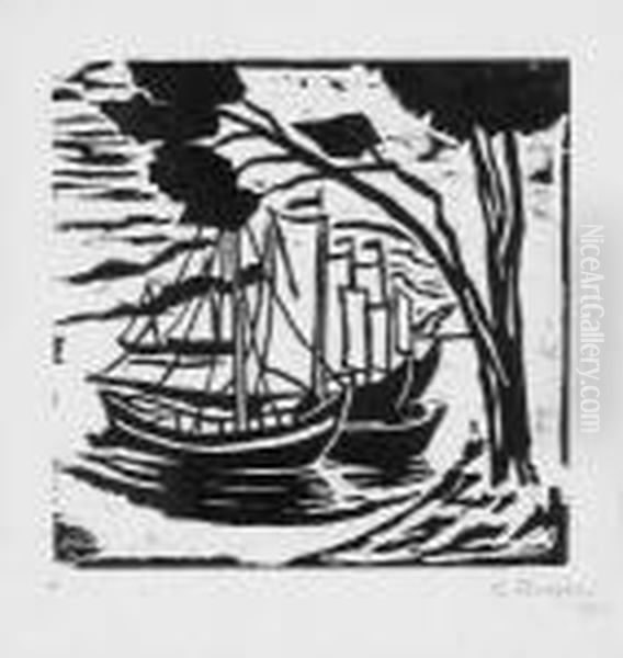 Am Ufer Oil Painting by Hermann Max Pechstein