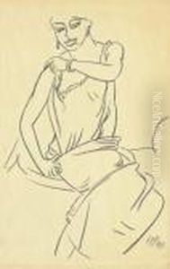 Sitzende Frau