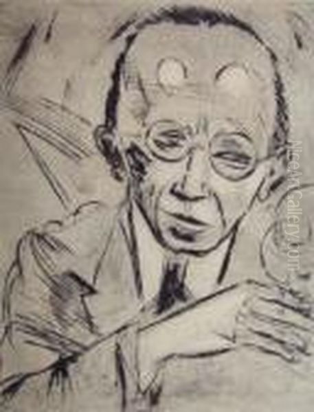 Der Kritiker (dr Oil Painting by Hermann Max Pechstein