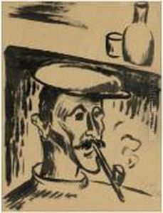 Kopf Eines Fischers Mit Pfeife (fisherman With Pipe)