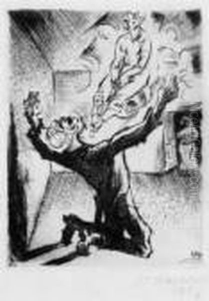 Der Schatten Iv Oil Painting by Hermann Max Pechstein