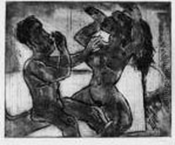 Getandel Oil Painting by Hermann Max Pechstein