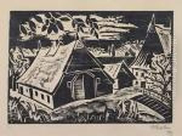 Untitled Oil Painting by Hermann Max Pechstein