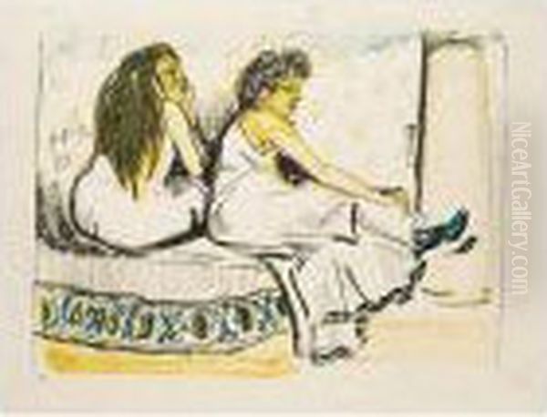 Im Harem (kruger L.73) Oil Painting by Hermann Max Pechstein
