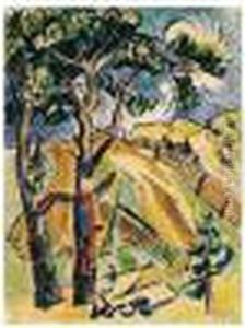 Landschaft Mit Baumen Und Fuhrwerk (landscape With Trees And Wagon)