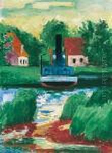 Kleiner Dampfer Und Hauser (small Steamboat And Houses)