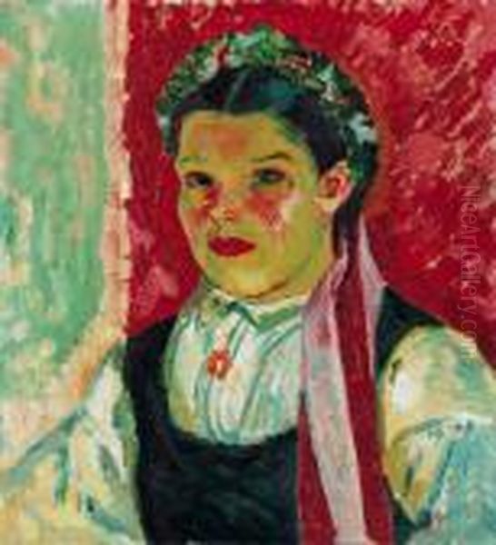 Kurische Braut I Oil Painting by Hermann Max Pechstein