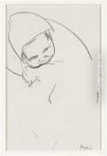 Baby Oil Painting by Samuel John Peploe