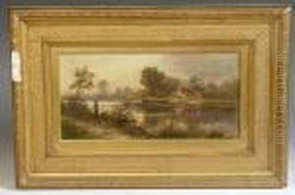 Ariver Scene Oil Painting by Sidney Richard Percy