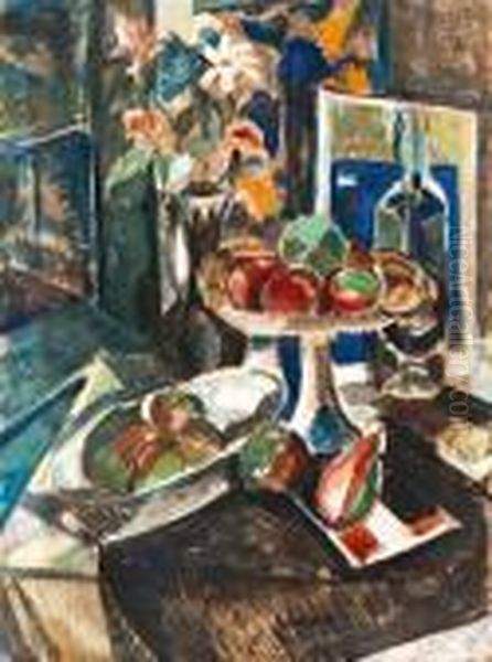 Csendelet Oil Painting by Vilmos Perlrott-Csaba