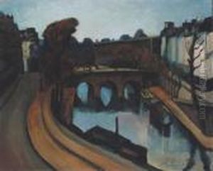 The Bank Of The Seine In Paris, About 1909-1910