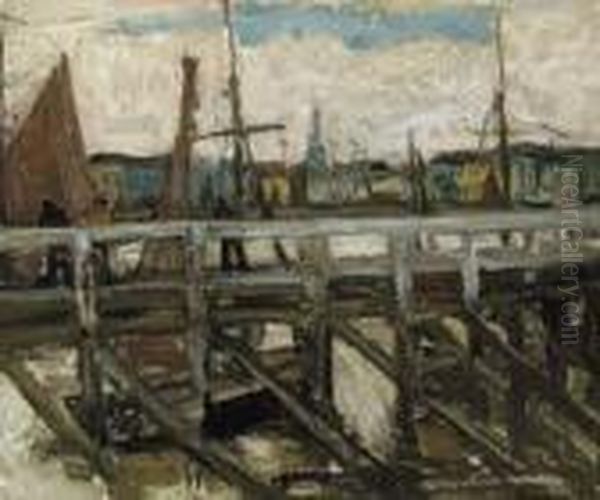 L'estacade A Ostende Oil Painting by Constant Permeke
