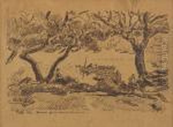 Gauron Pres Du Chemin Des Douaniers Oil Painting by Jean Misceslas Peske