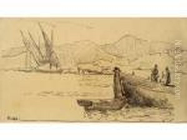 Petit Port Du Sud Oil Painting by Jean Misceslas Peske