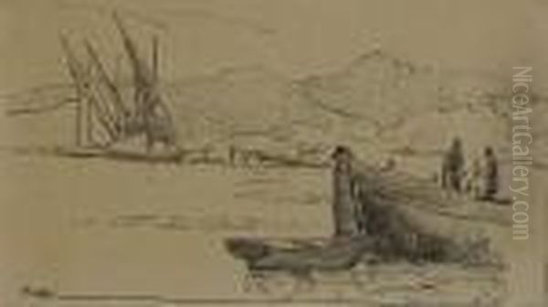 Les Voiliers Oil Painting by Jean Misceslas Peske