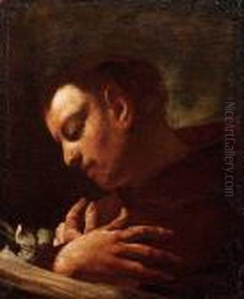Sant'antonio Da Padova Leggente Oil Painting by Giovanni Battista Piazzetta