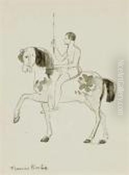 Cheval Et Homme Oil Painting by Francis Picabia