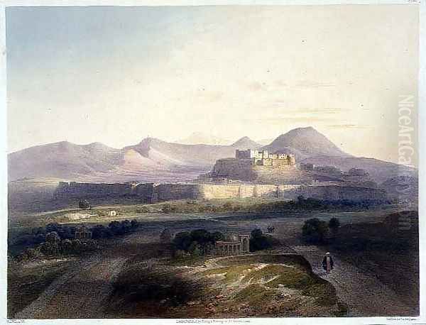Town and citadel of Ghuznee, plate 18 from Scenery, Inhabitants and Costumes of Afghanistan, engraved by W.L. Walton, 1848 Oil Painting by James Rattray