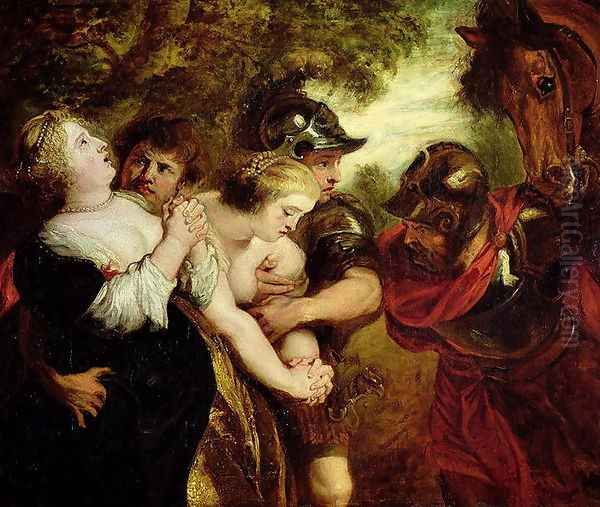 The Rape of the Sabine Women Oil Painting by (studio of) Rubens, Peter Paul