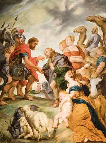 The Meeting of Esau and Jacob Oil Painting by Peter Paul Rubens