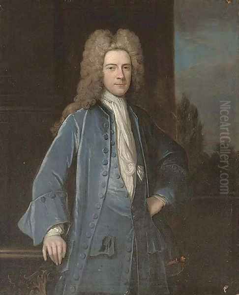 Portrait of a gentleman, traditionally identified as Samuel Chetham (1676-1745), of Turton and Castleton, Lancashire, three-quarter-length Oil Painting by Jonathan Richardson