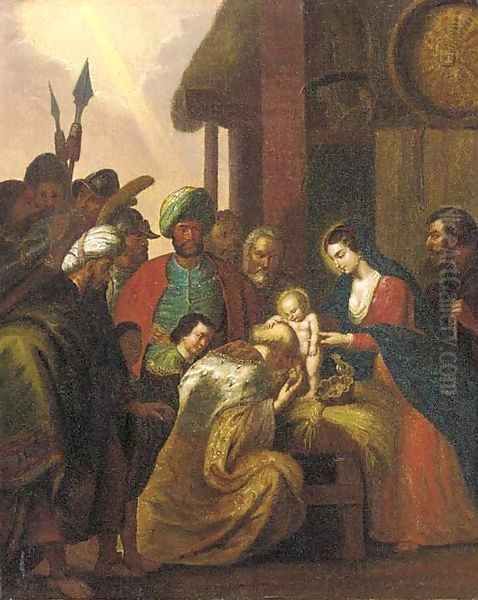 The Adoration of the Magi 3 Oil Painting by Sir Peter Paul Rubens