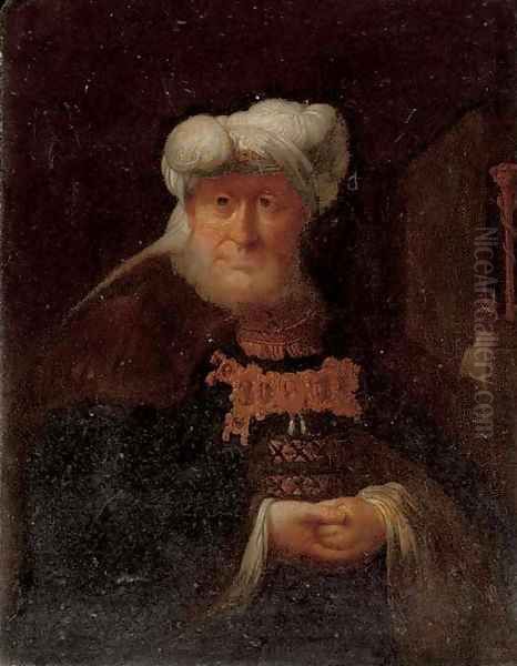 Portrait of a gentleman as an Oriental Oil Painting by Harmenszoon van Rijn Rembrandt