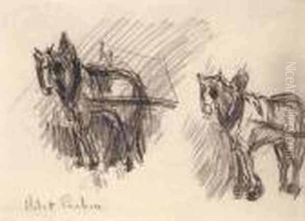 Chevaux De Trait Oil Painting by Robert Antoine Pinchon