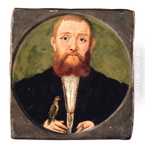 Portrait of a man Oil Painting by Ludger Tom The Younger Ring