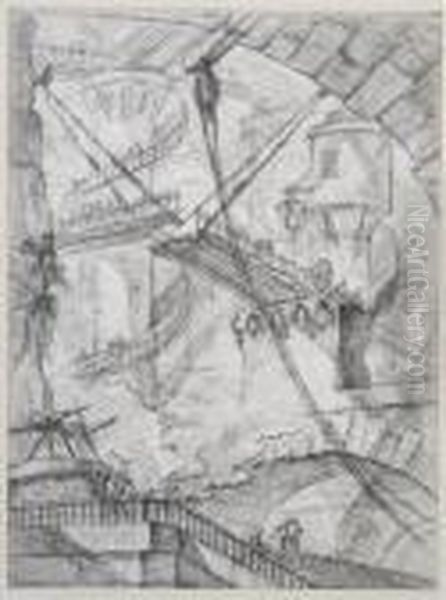 Carceri D'invenzione Oil Painting by Giovanni Battista Piranesi