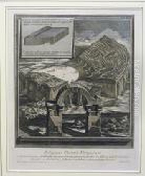 Xviii. Reliquiae Theatri 
Pompejani, From Il Campo Marizo Dell'antica Roma; Xxvi. Three Diagrams 
Of Doric Temple Construction Oil Painting by Giovanni Battista Piranesi