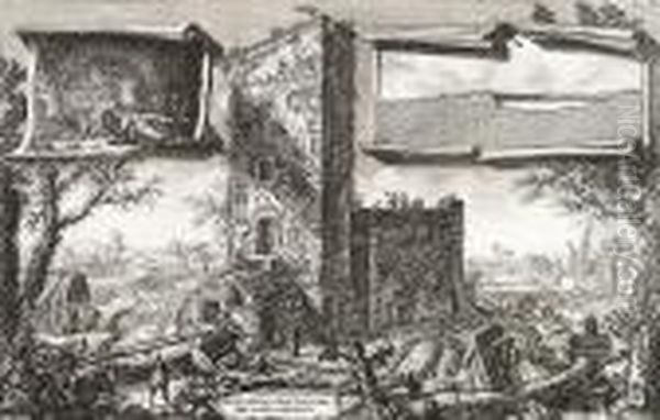 Dimostrazioni Dell' Emissario 
Del Lago Albano, From Descrizione...dell' Emissario Del Lago Albano Oil Painting by Giovanni Battista Piranesi