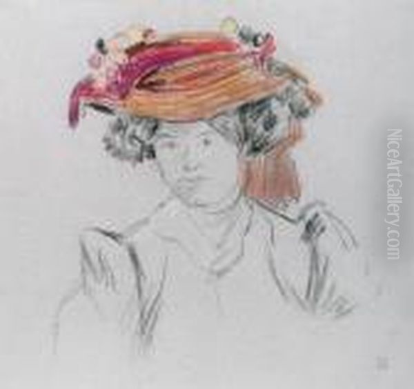 Woman In A Hat Oil Painting by Ludovic Rodo Pissarro