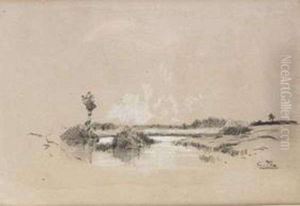 Paisaje Oil Painting by Cecilio Pla Y Gallardo