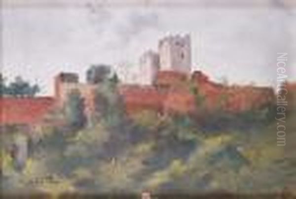 Vista De Pueblo Oil Painting by Cecilio Pla Y Gallardo