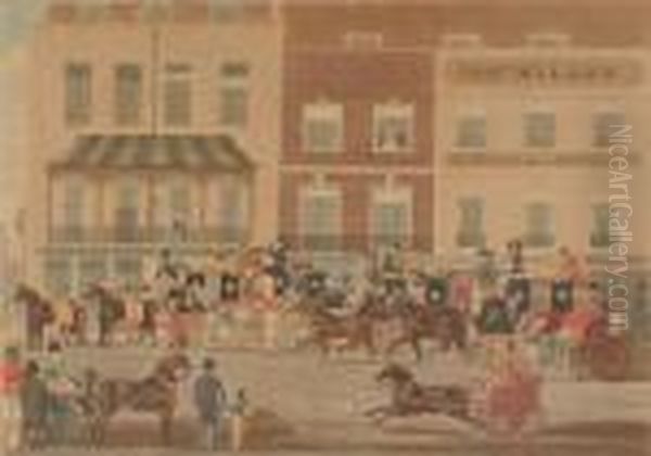West Country Mails At The Gloucester Coffee House, Piccadilly Oil Painting by James Pollard