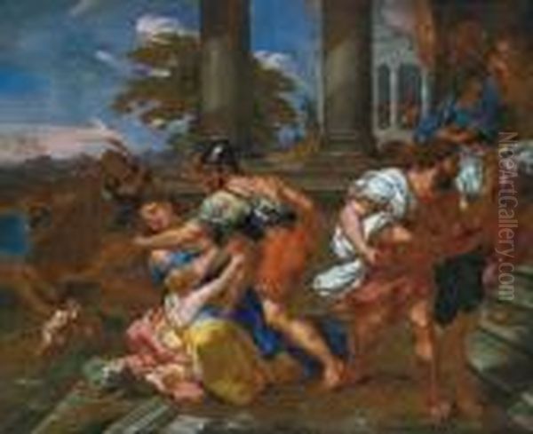 La Strage Degli Innocenti Oil Painting by Nicolas Poussin