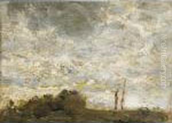 Paesaggio Oil Painting by Attilio Pratella