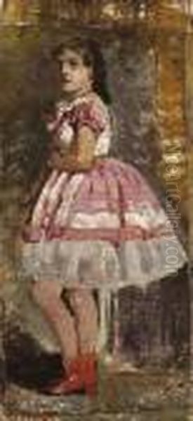 Ritratto Della Figlia Ada Oil Painting by Attilio Pratella