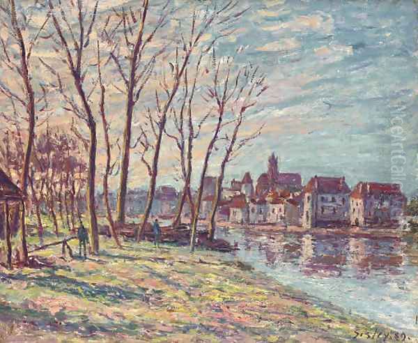 Vue de Moret Oil Painting by Alfred Sisley